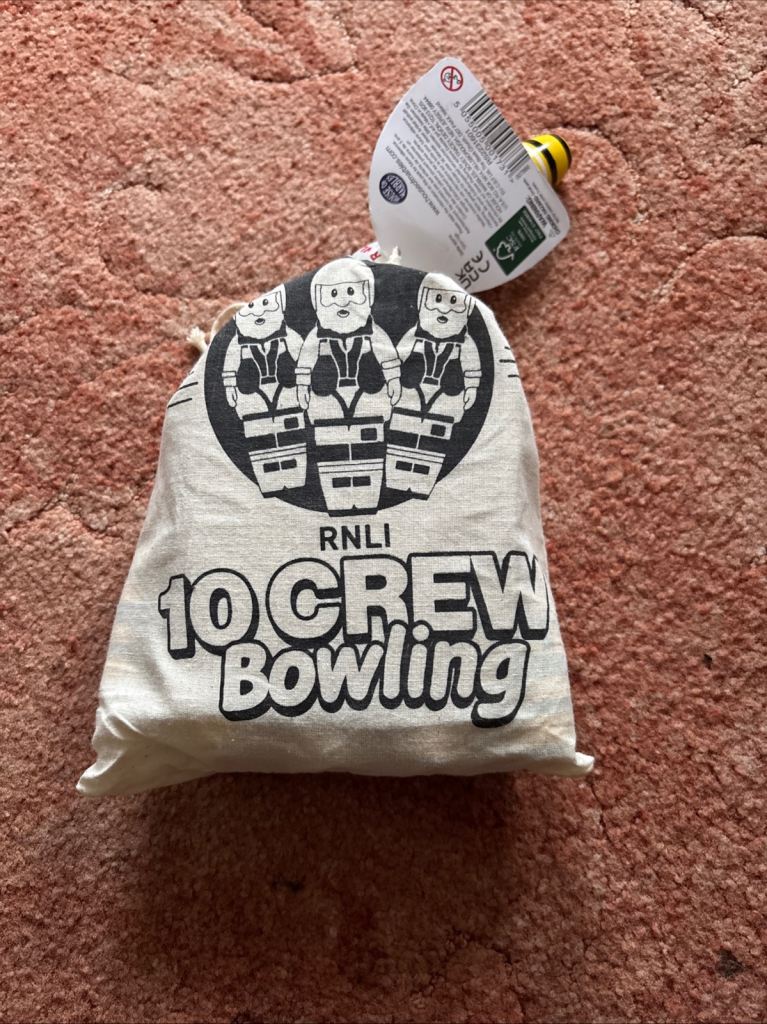 RNLI wooden toy skittles 