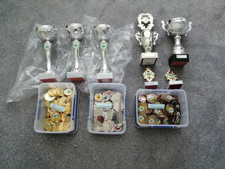 Trophies and medals for sale 