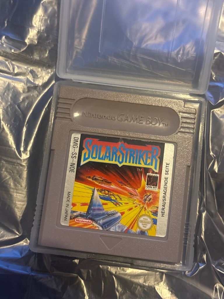 Nintendo Game Boy Solar Striker Cartridge with Case