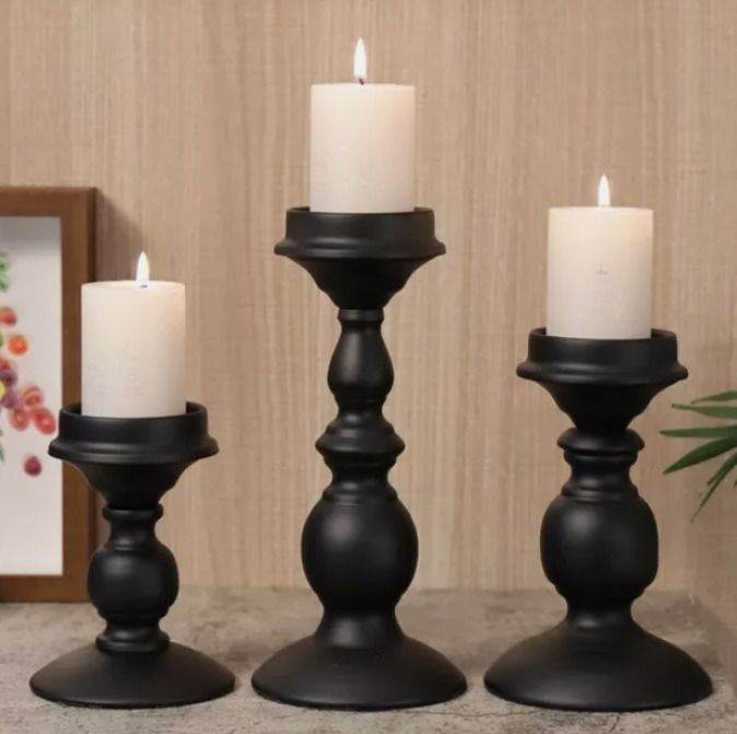 Brand New Set of 3 metal candlesticks