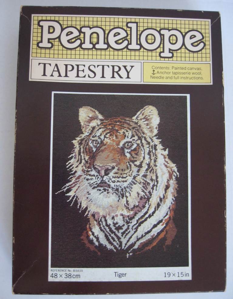 Penelope TIGER tapestry needlework kit, 48 x 38cm (19 x 15in), new.