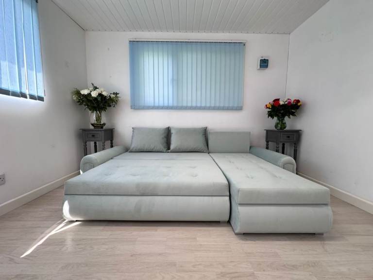 Corner Storage Sofa Bed ~ Grey L Shape Sofa Bed Fast Delivery