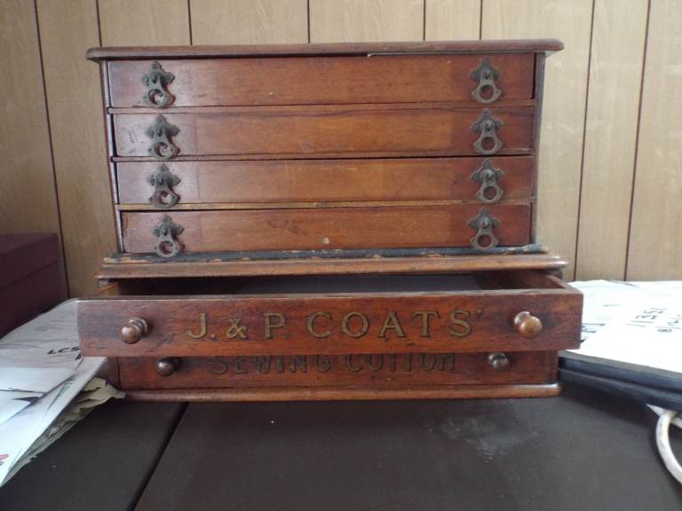 Vintage J. & P. Coats Sewing Cotton Cabinet – Good Condition