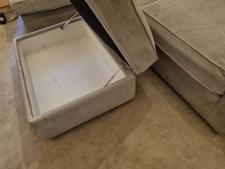 Corner sofa L shape with foot stool  dlever available 