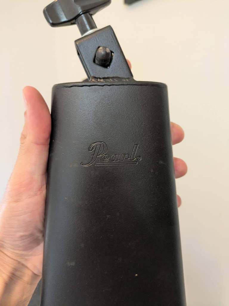 Pearl Elite Fusion Cowbell with Mount – Black, Very Good Condition