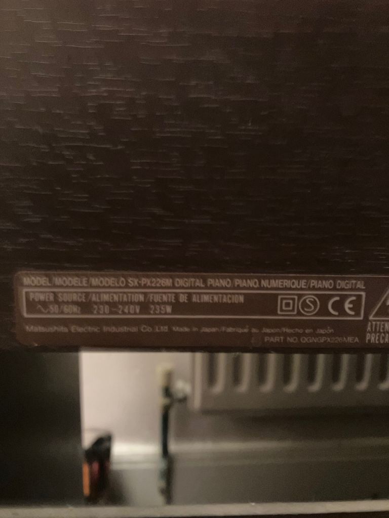 Wooden upright piano 