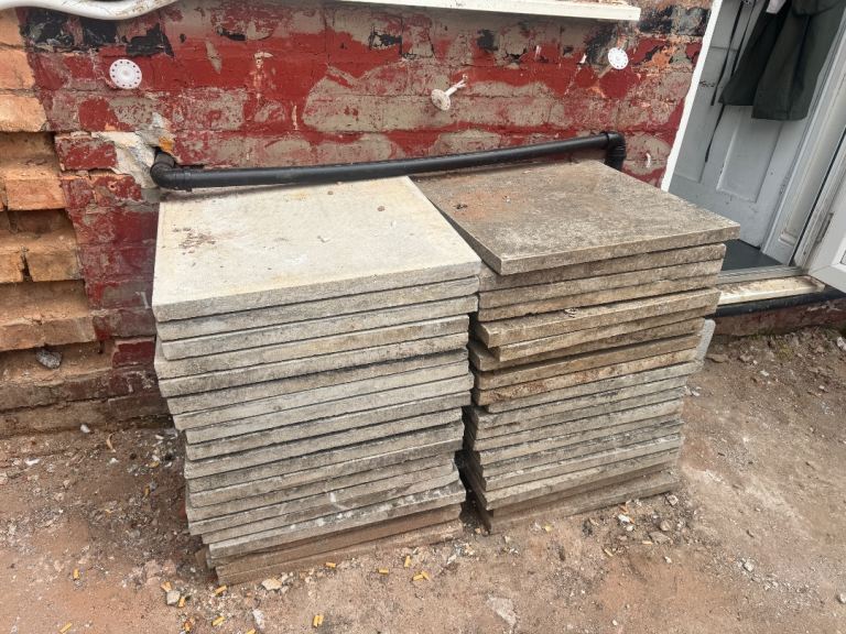 Used Grey Stone Paving Slabs - Garden Patio