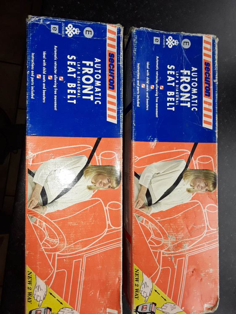 Front seat belts brand new old stock see list on box that they are suitable for