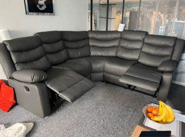 Brand New 3+2 Seater & Corner Sofa For Sale, Real Leather Roma Recliner Sofa, COD 📞🚚