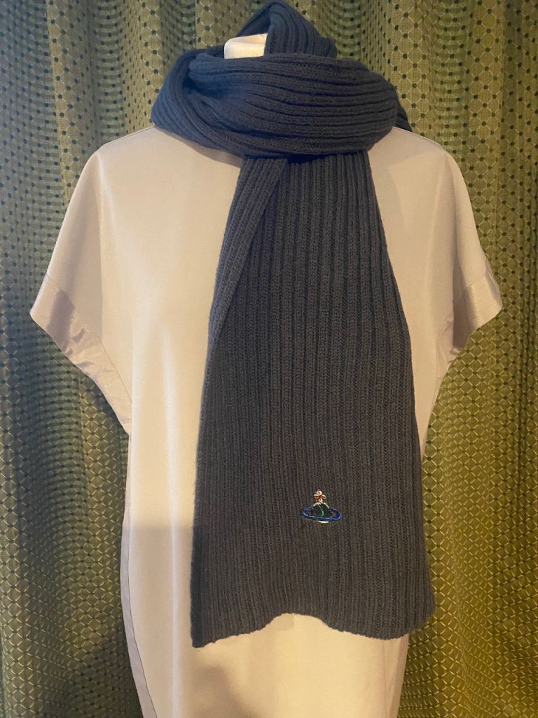 Vivienne Westwood wool scarf with orb logo