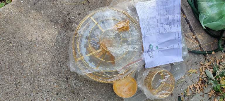 Glass Crystal Chandelier (Gold)