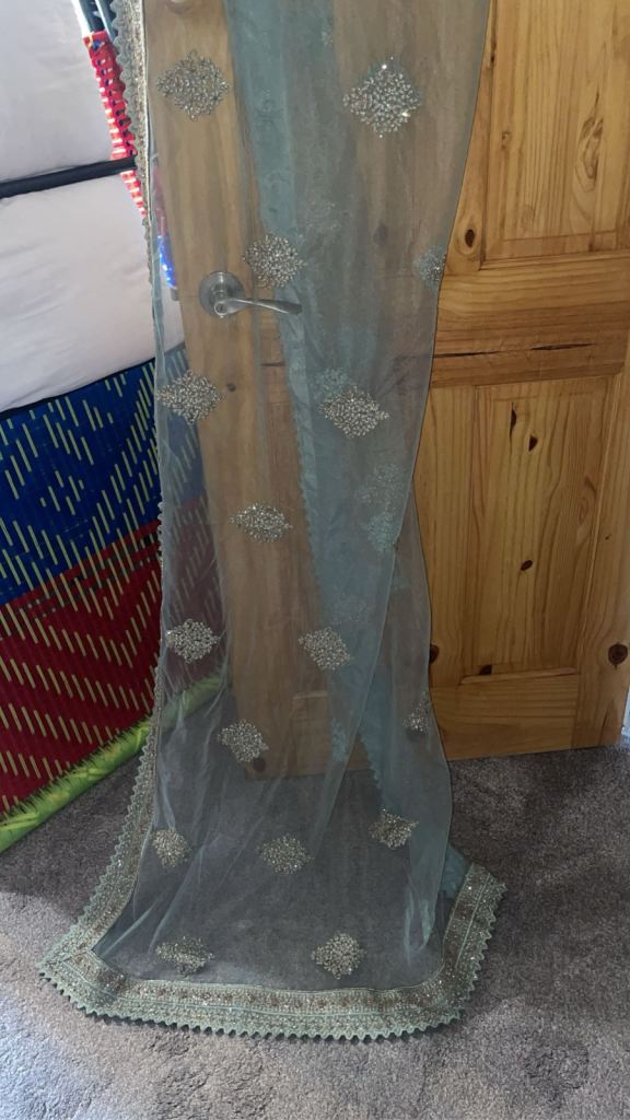 Bridal Dress Mint/bluey - Small Size 8-10