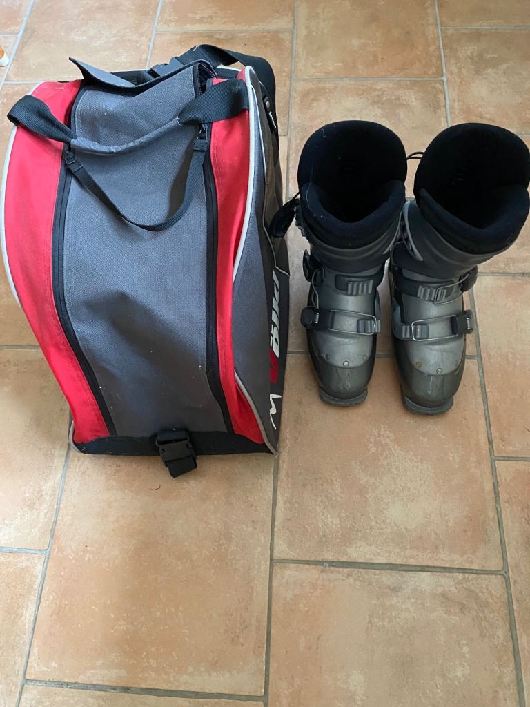 Ski boots and bag.