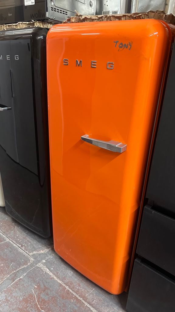 ORANGE SMEG FAB28 FRIDGE FREEZER 
