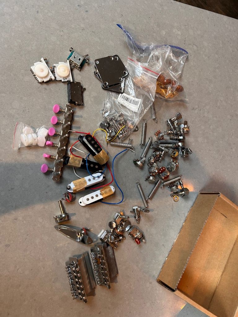 Job lot of guitar parts