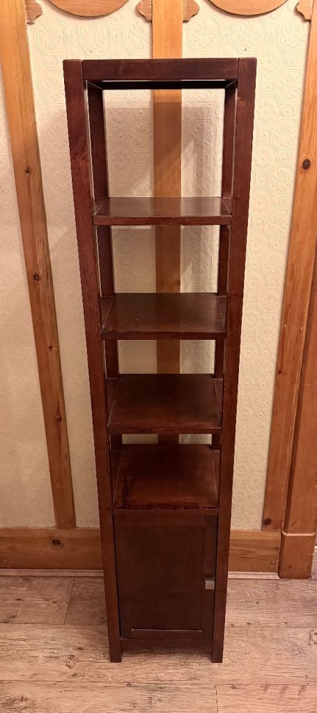 Bathroom cupboard and shelves with matching mirror