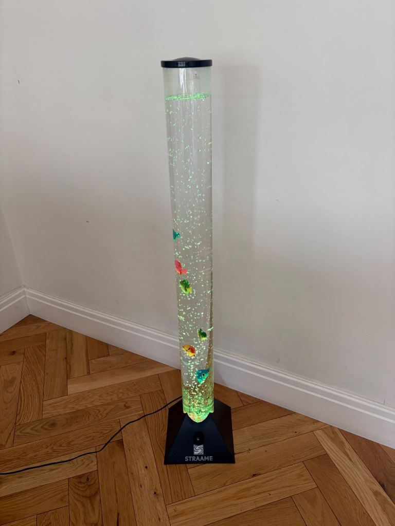 Straame 90cm Bubble Fish Lamp, Colour Changing LED Light, Sensory Room Decor & Mood Lamp