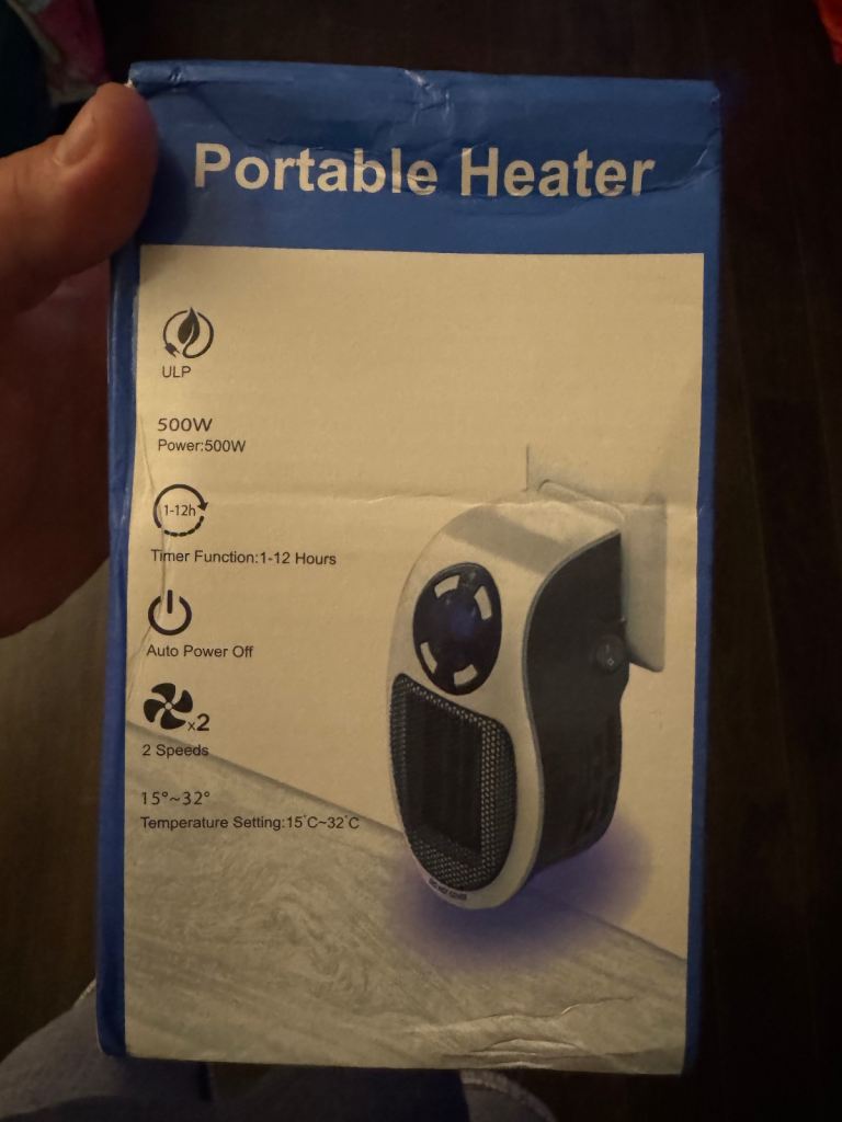 New Portable Electric Heater 500W with Timer and Auto Power Off