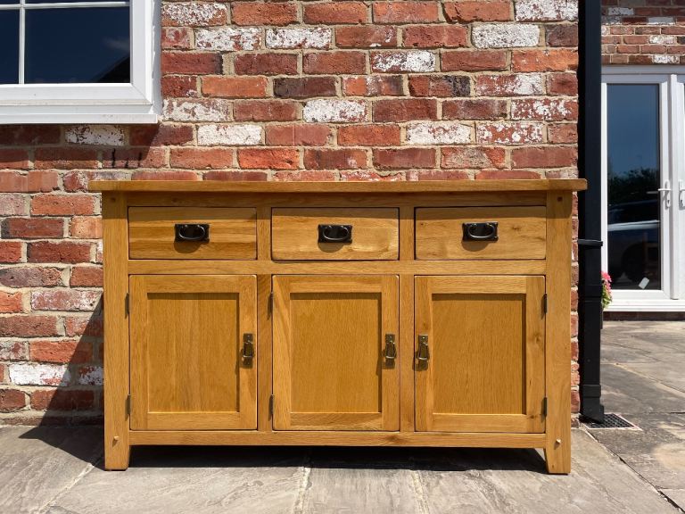 Solid Oak Sideboard - Good Condition 