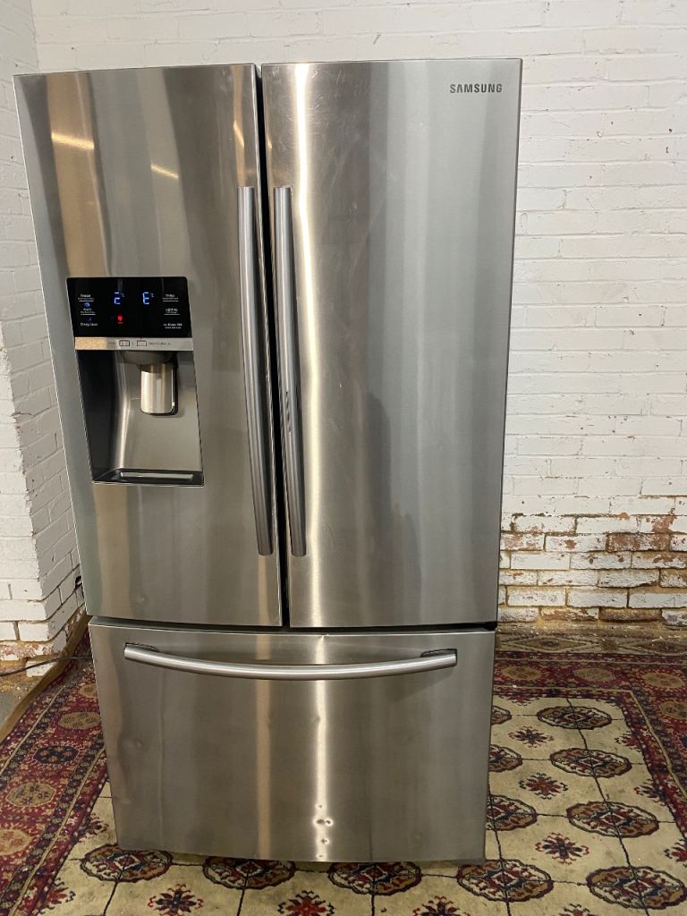 ✅🚐Samsung 3Doors French Style Stainless Steel Plumb In Ice-maker American Fridge