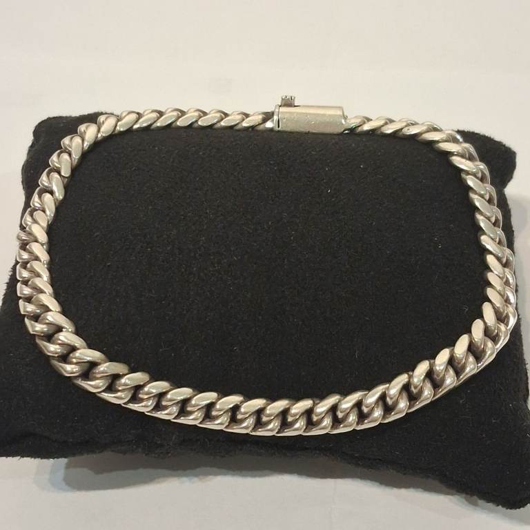 Solid Sterling Silver Bracelet Stamped 925,Weight-22,19 Grams, Length-22,5 Centimeters