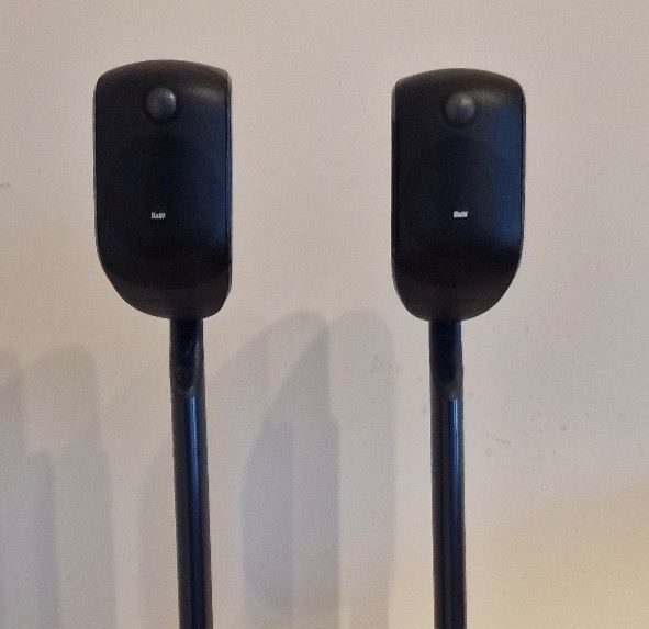 Pair of Bowers & Wilkins B&W M1 Black Speakers with Stands