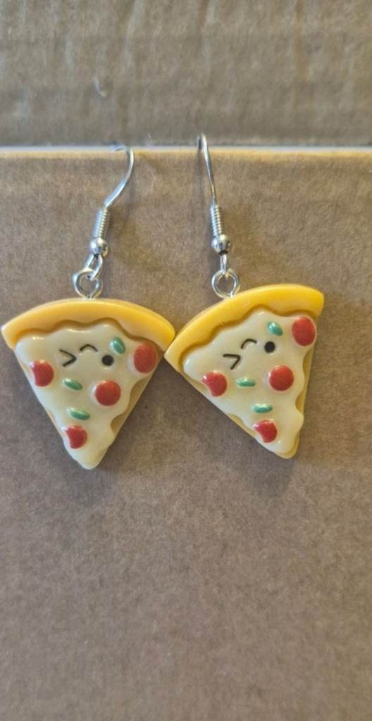 Pizza earrings 