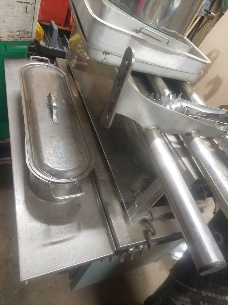 Hotbox and various stainless utensils