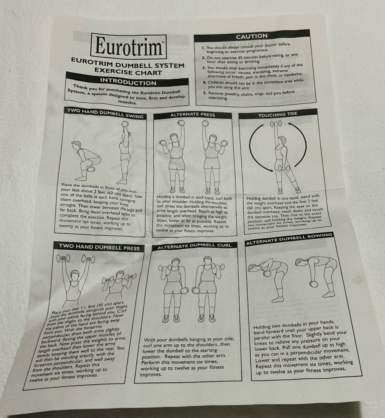 3 sets of weights & stand 