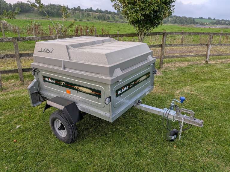 Daxara 127 Tipping/Camping Trailer With Locking ABS Cover, Jockey Wheel and Spare Wheel