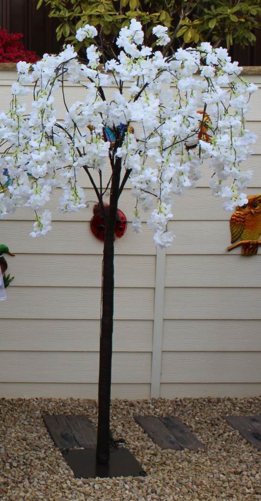  FAUX WHITE BLOSSOM TREE- OPTION TO LIGHT UP