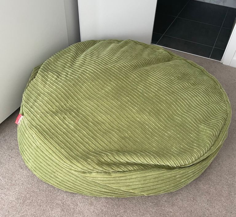 Lounge Pug Corduroy Bean Bag – Green, Good Condition