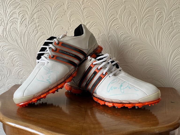 image for Adidas Golf Shoes Worn & Signed by Chris Evans