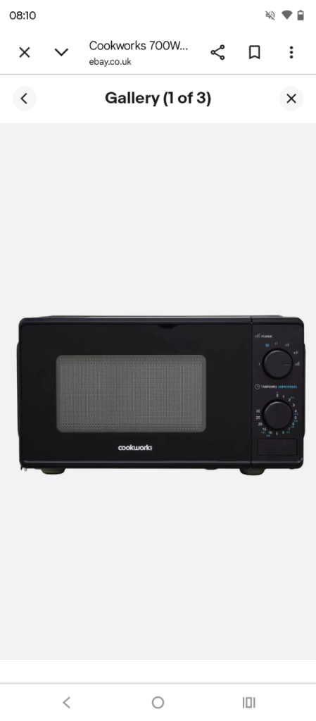 Cookworks 7OOW Black Microwave Oven - Good Condition