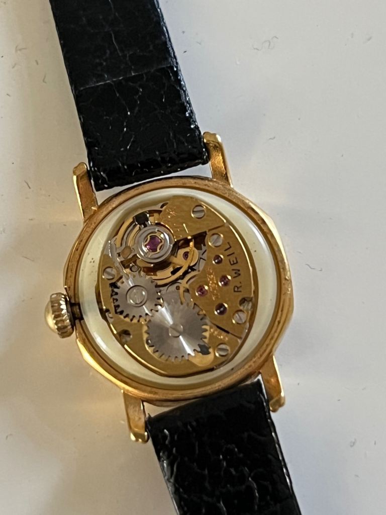 Vintage Raymond Weil gold plated auto watch