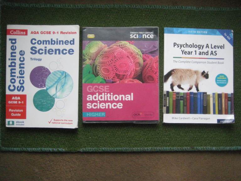 Two GCSE Science and One Psychology A Level Learning Guides for £2.00 Each
