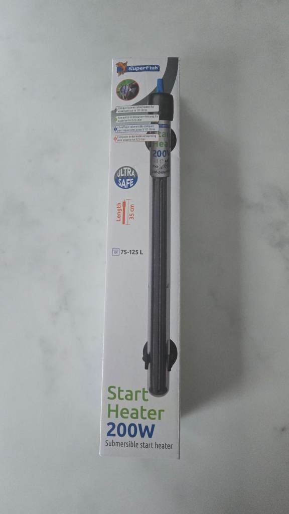 £8 Superfish Submersible Start Heater 200W Aquarium Fish Tank (NEW)