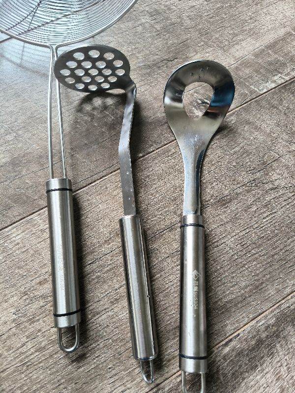 304 Stainless Steel Potato Masher, Meatball Spoon, Cooking Kitchen Utensils肉丸勺子压泥器