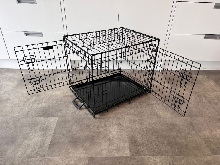 Ellie Bo Small Black Dog Crate + Divider Accessory