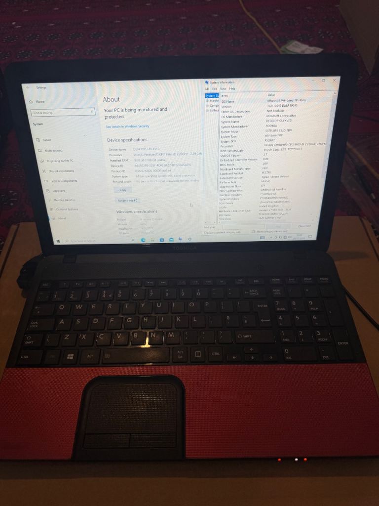 TOSHIBA SATELLITE C850-1LW - 8GB RAM - 1TB MEMORY - £50