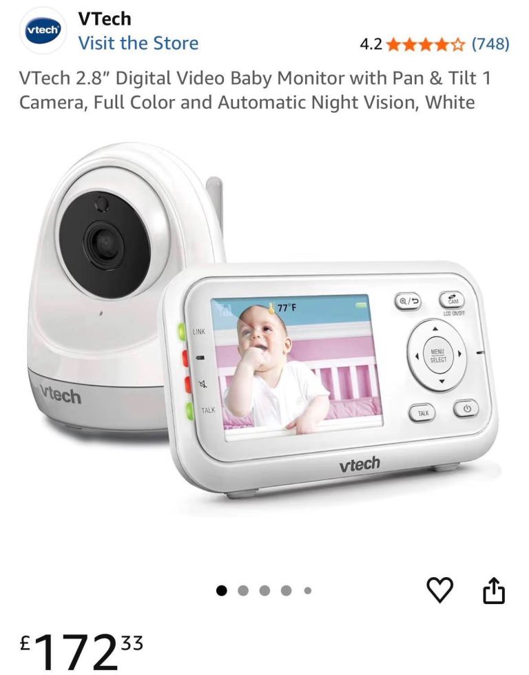 VTech Baby Monitor and Camera Wireless Nanny Night Vision Manchester Pet Dog