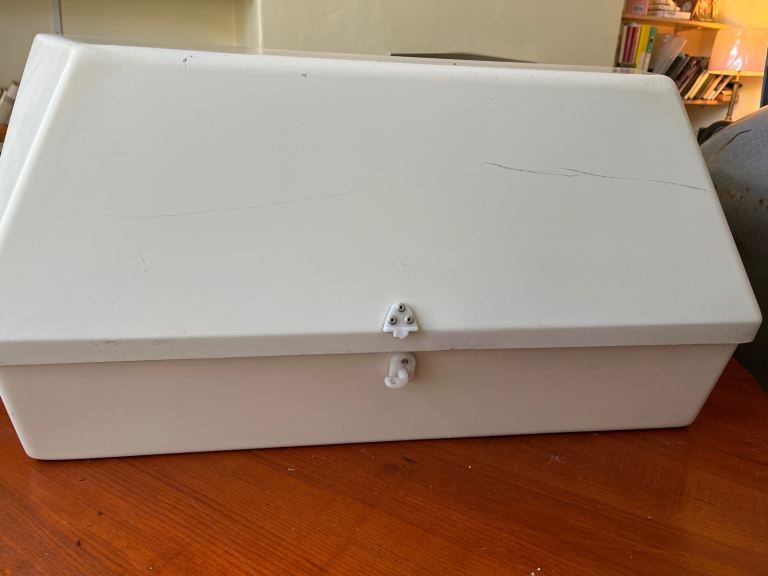 Camping trailer tent storage box 