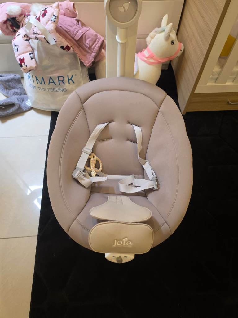 Joie Serina Swivel Baby Swing – Beige, Good Condition
