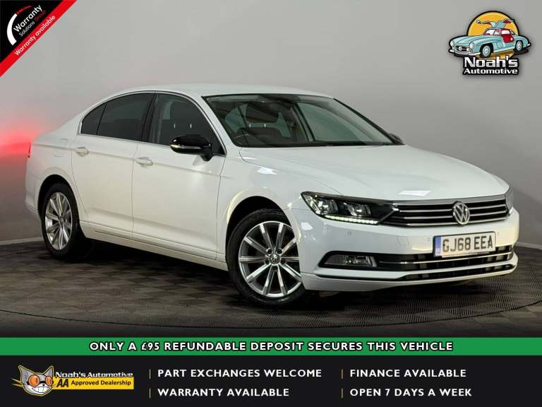 WHITE 2018 68 VOLKSWAGEN PASSAT SE BUSINESS 1.6 DIESEL TDI BMT SALOON 70+ MPG