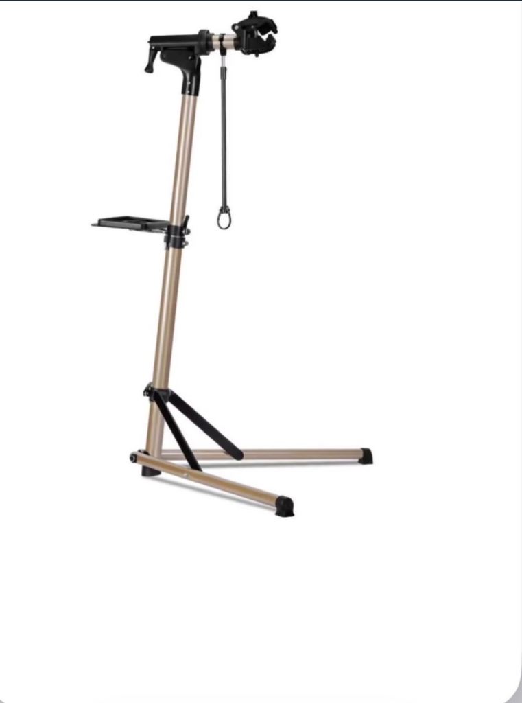 Urban Deco Aluminium Bike Repair Stand – Height Adjustable Workstand with Tool Tray