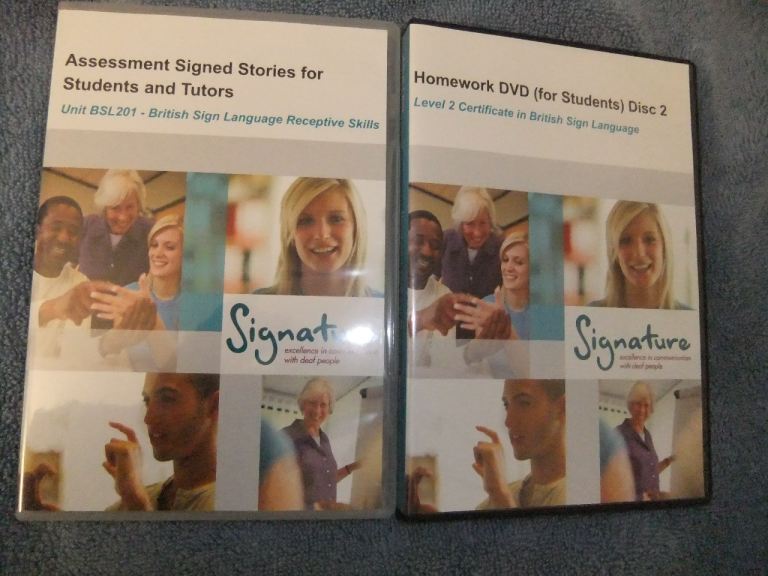 BRITISH SIGN LANGUAGE LEVEL 2 – 2 DVD HOMEWORK SET