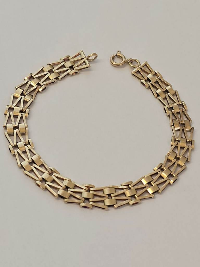 9CT GOLD 7" CHEVRON LINK BRACLET