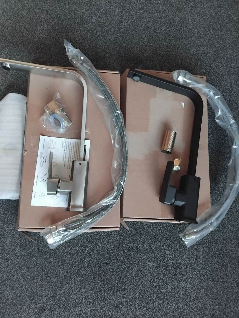 New kitchen tap. Black andsilver In Box 