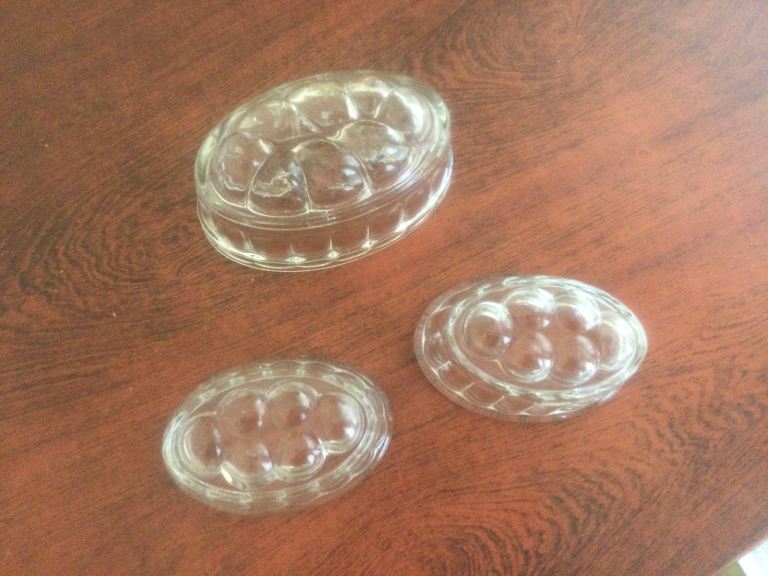Vintage Glass Jelly Moulds. 