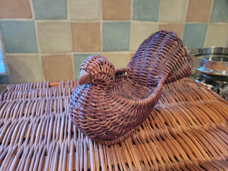 Rattan turkey bowl.